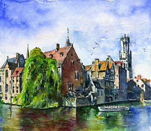 300x260 Bruges Paintings Fine Art America - In Bruges Painting
