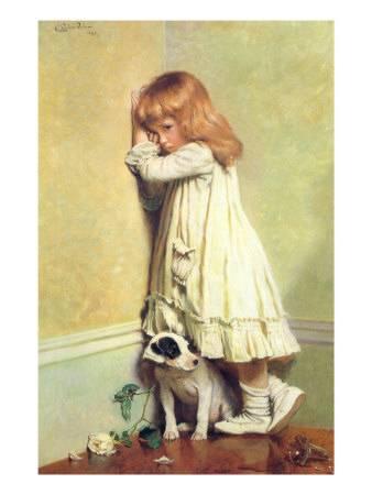 338x450 In Disgrace, 1885 Giclee Print By Charles Burton Barber - In Disgrace Painting