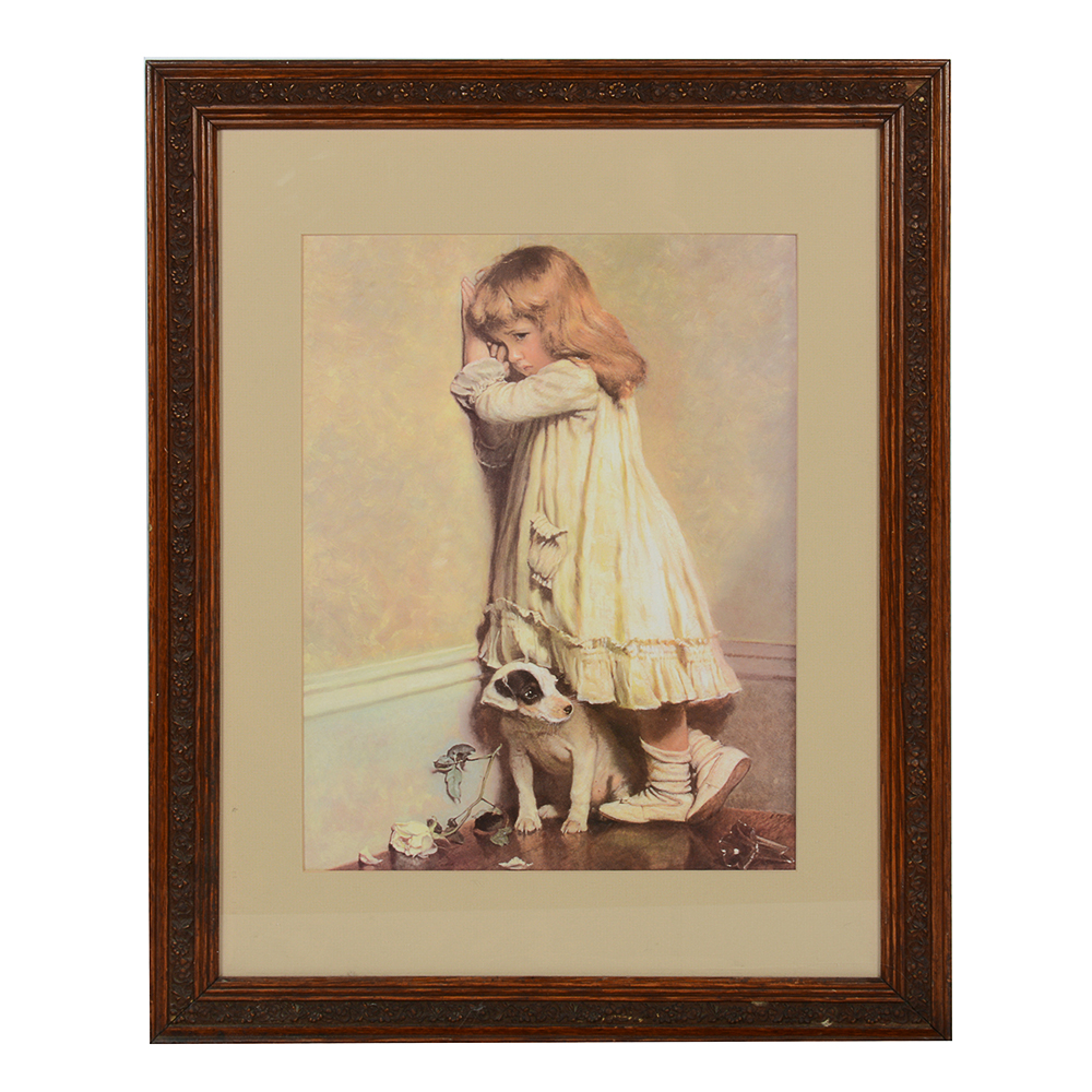 1000x1000 After Charles Burton Barber Offset Lithograph In Disgrace Ebth - In Disgrace Painting