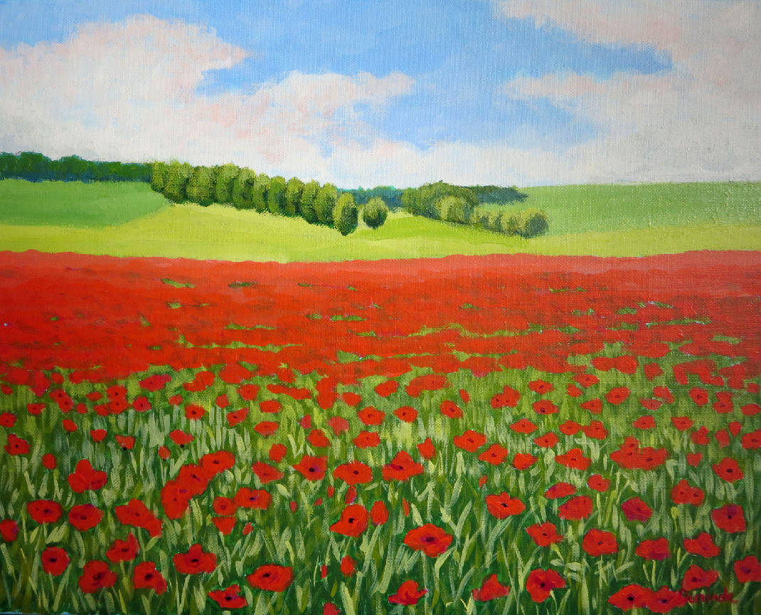1070x864 Painting For A Purpose Commemorates World War I Times Free Press - In Flanders Fields Painting