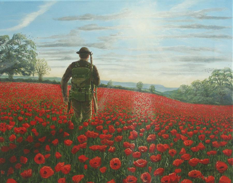 900x708 Tommy 2 Painting By Richard Harpum - In Flanders Fields Painting