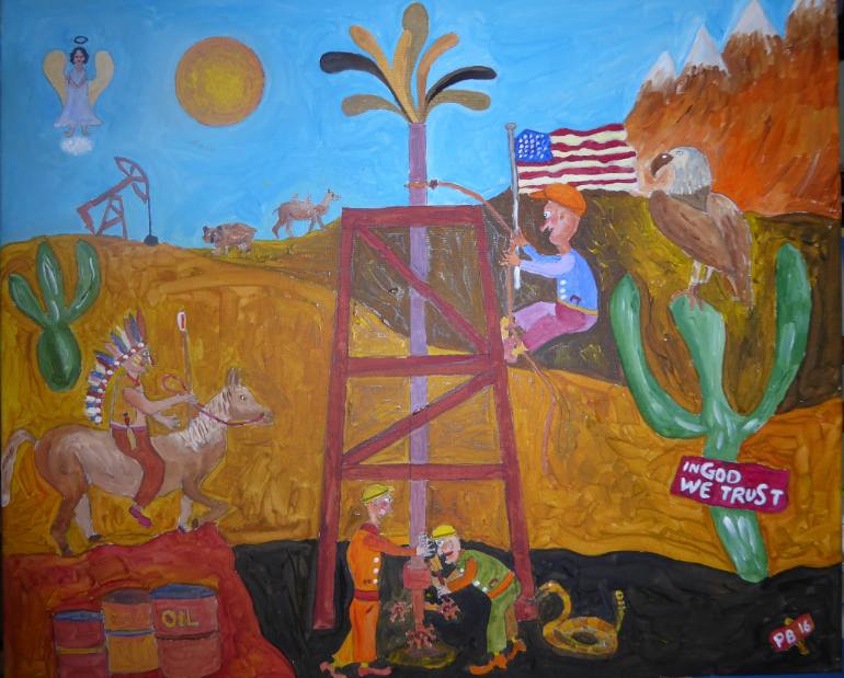 770x619 Saatchi Art In God We Trust Painting By Peter Saville Bradshaw - In God We Trust Painting