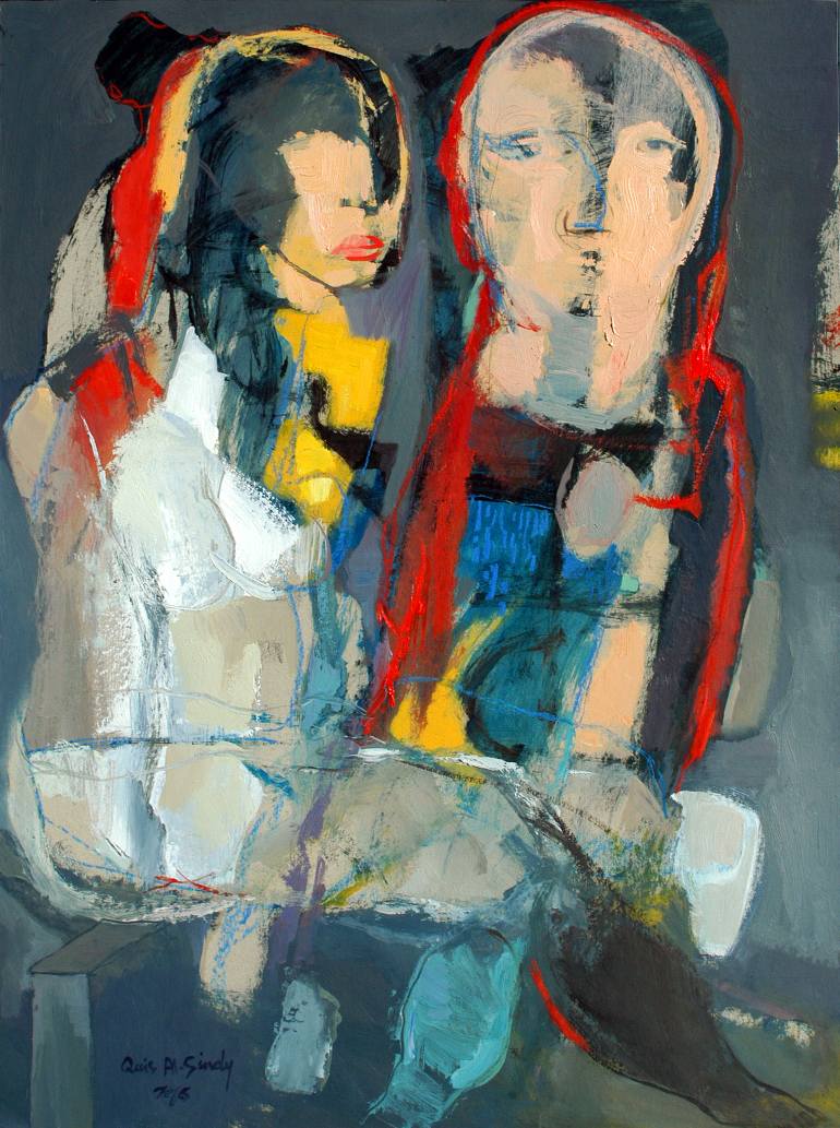770x1033 Saatchi Art Faith In Love. Painting By Qais Al Sindy - In Love Painting