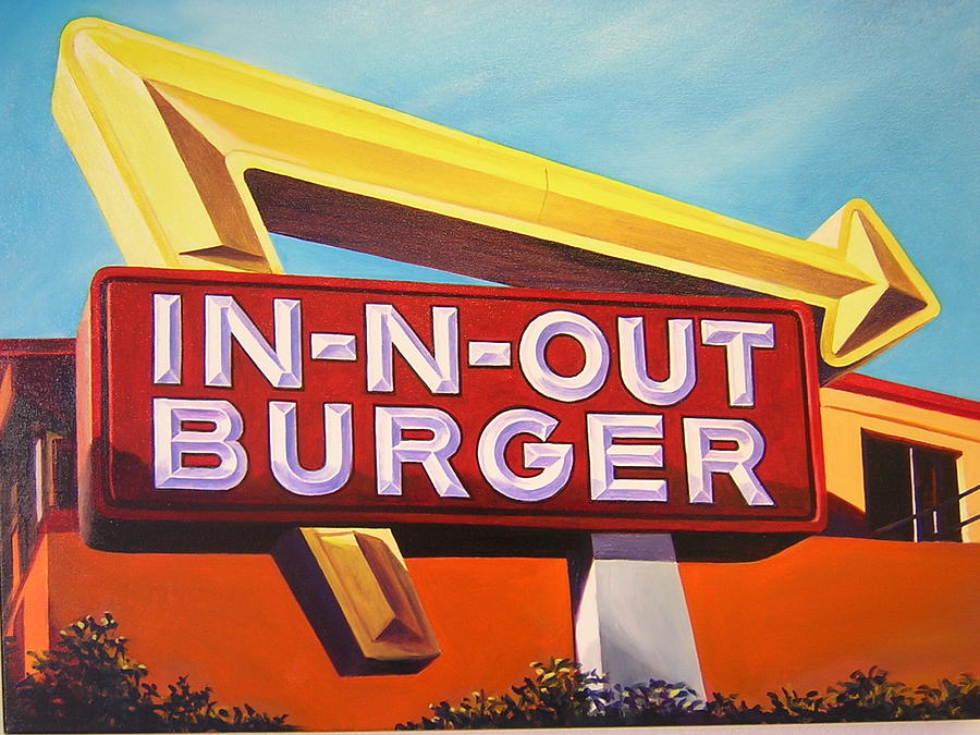 900x675 In N Out Burger Painting By Jim Gleeson - In N Out Painting
