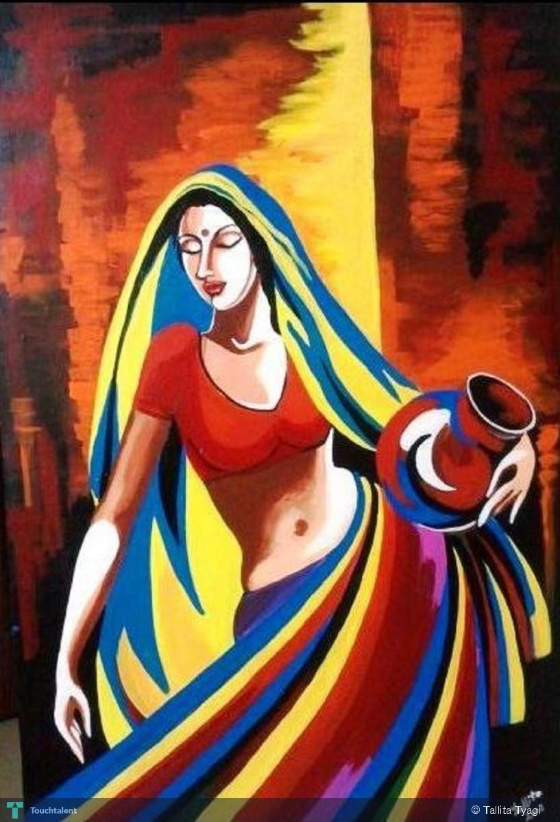 817x1200 Pitcher Girl Touchtalent - In Painting