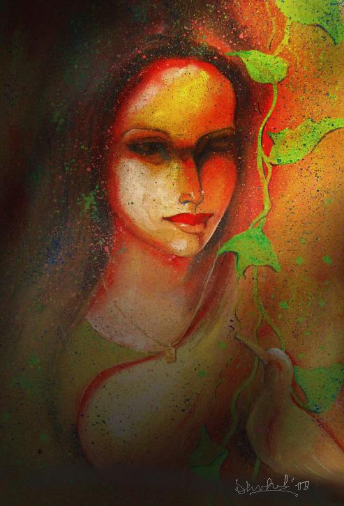 493x726 Women With Nature . Touchtalent - In Painting