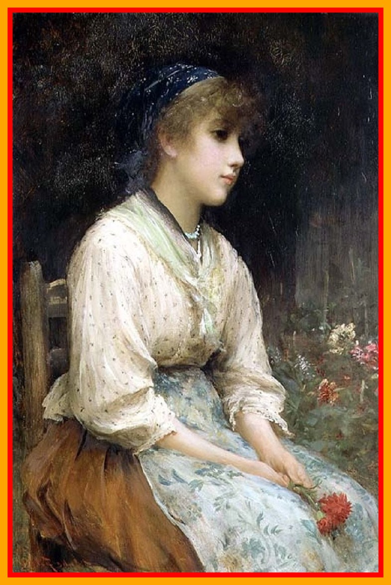 786x1175 Awesome Best Art Flower Girl In Painting Bohemian Pic Of With Vase - In Painting