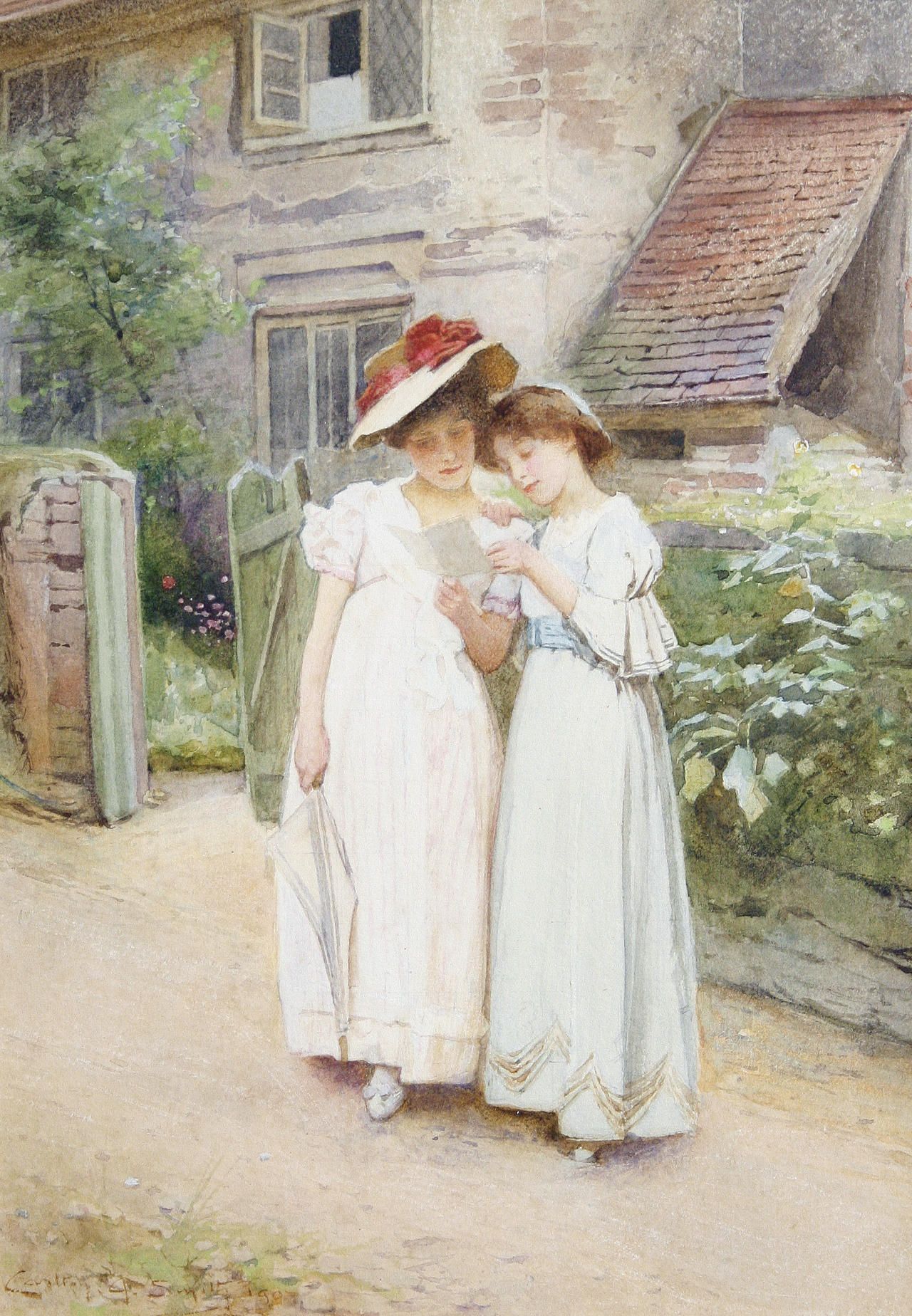 1280x1848 Confidences (1904). Carlton Alfred Smith, Ri, Rba, Roi (British - In Painting