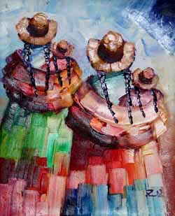 250x309 Inca Art Original Artwork - Inca Painting