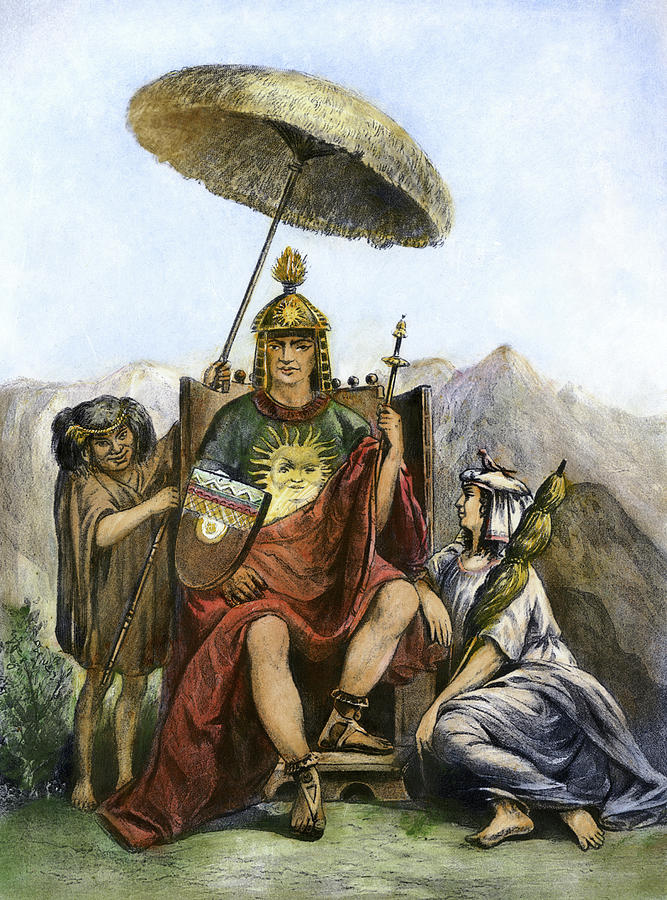 667x900 Peru Inca King Painting By Granger - Inca Painting