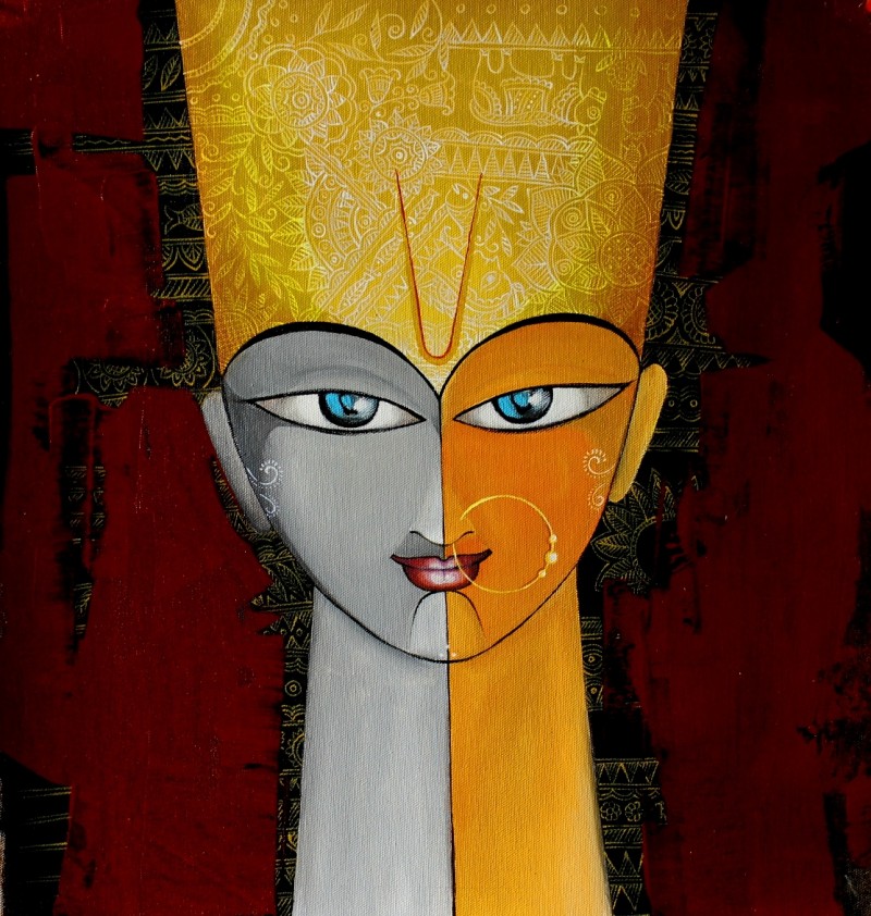 800x842 Incarnation Ii By Artist Meenakshi Jha Banerjee Figurative Art - Incarnation Painting