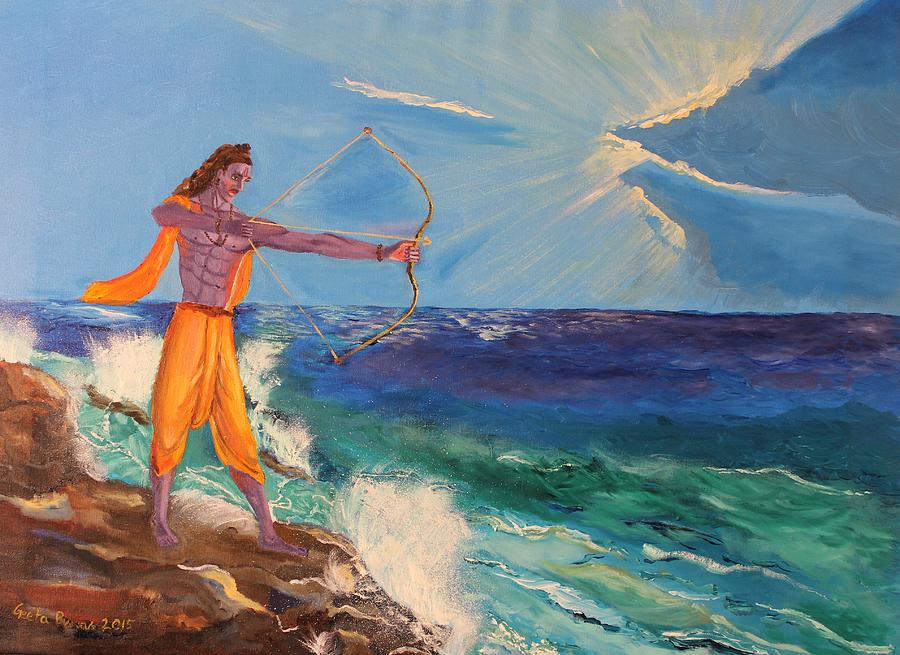 900x655 Lord Sriram - Incarnation Painting