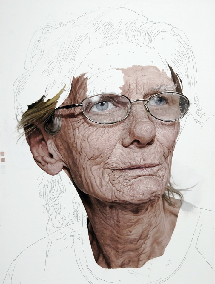 720x951 Unfinished Portraits By Colin Chillag. - Incomplete Painting