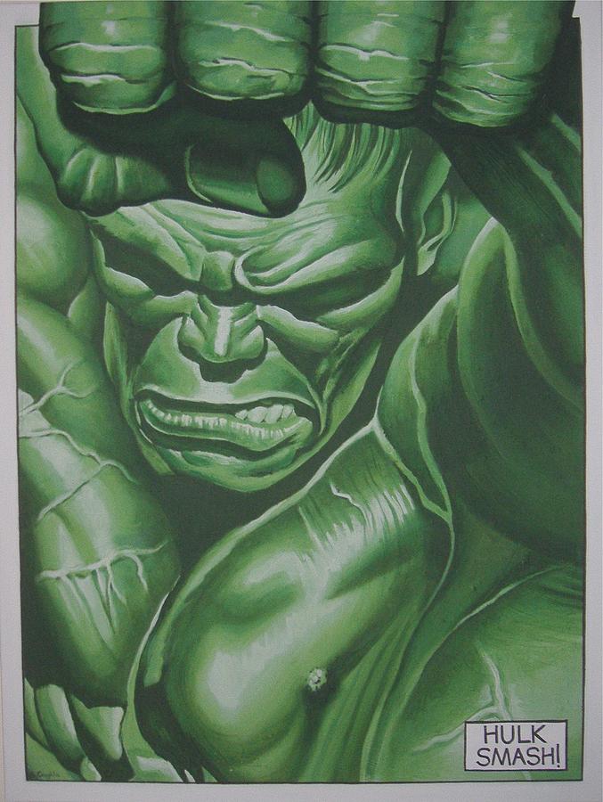 677x900 Hulk Paintings - Incredible Hulk Painting
