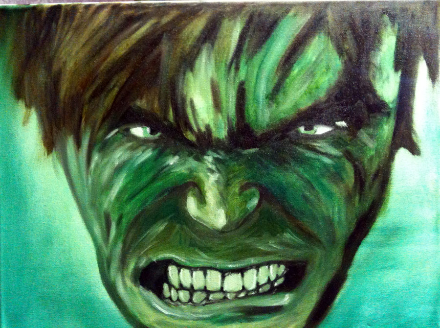 900x670 Incredible Hulk Oil Painting By Rfgould - Incredible Hulk Painting