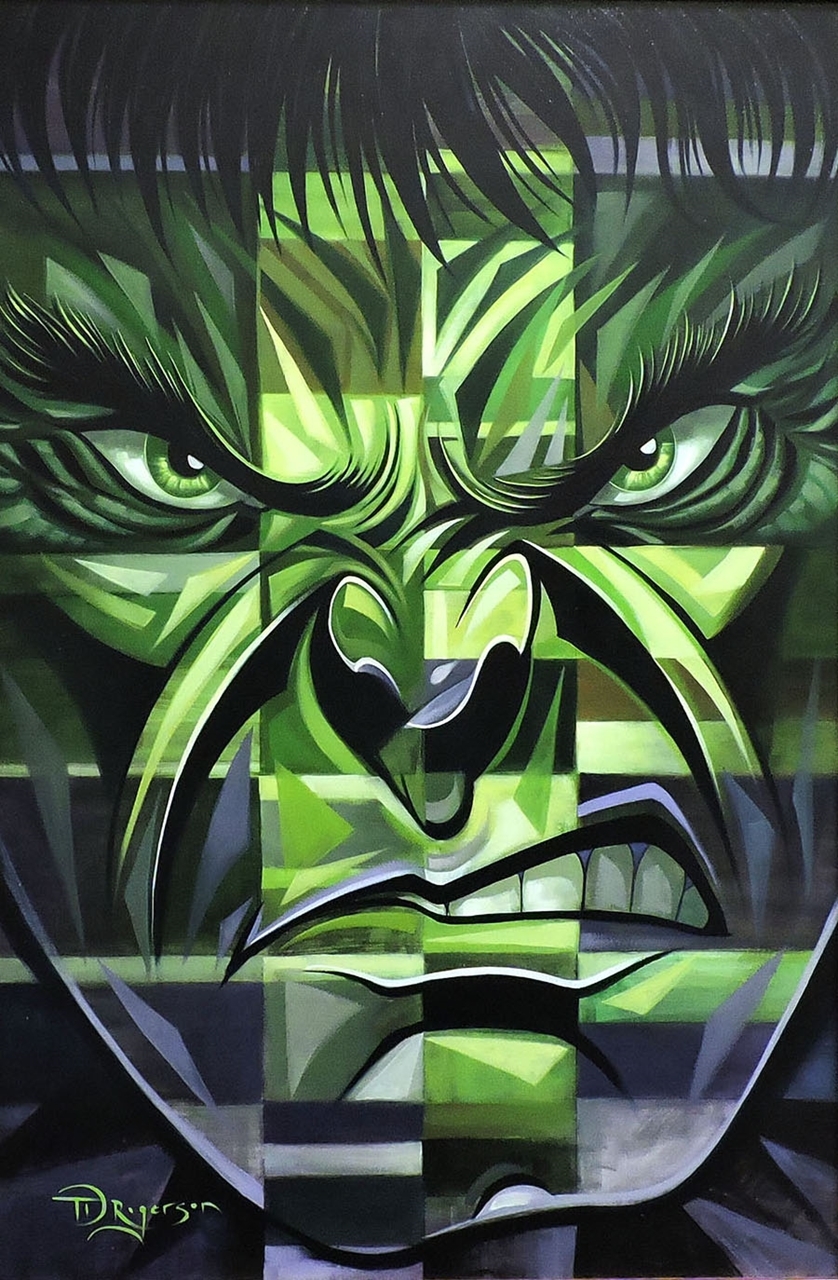 838x1280 Diamond International Galleries - Incredible Hulk Painting