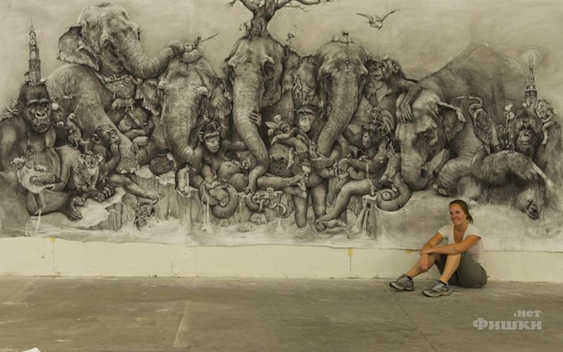 800x500 Incredible Painting Drawn By Using Only Carbon Pencil - Incredible Painting