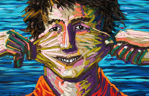 520x338 Incredible Painting Made Of Shoelaces Design Swan - Incredible Painting