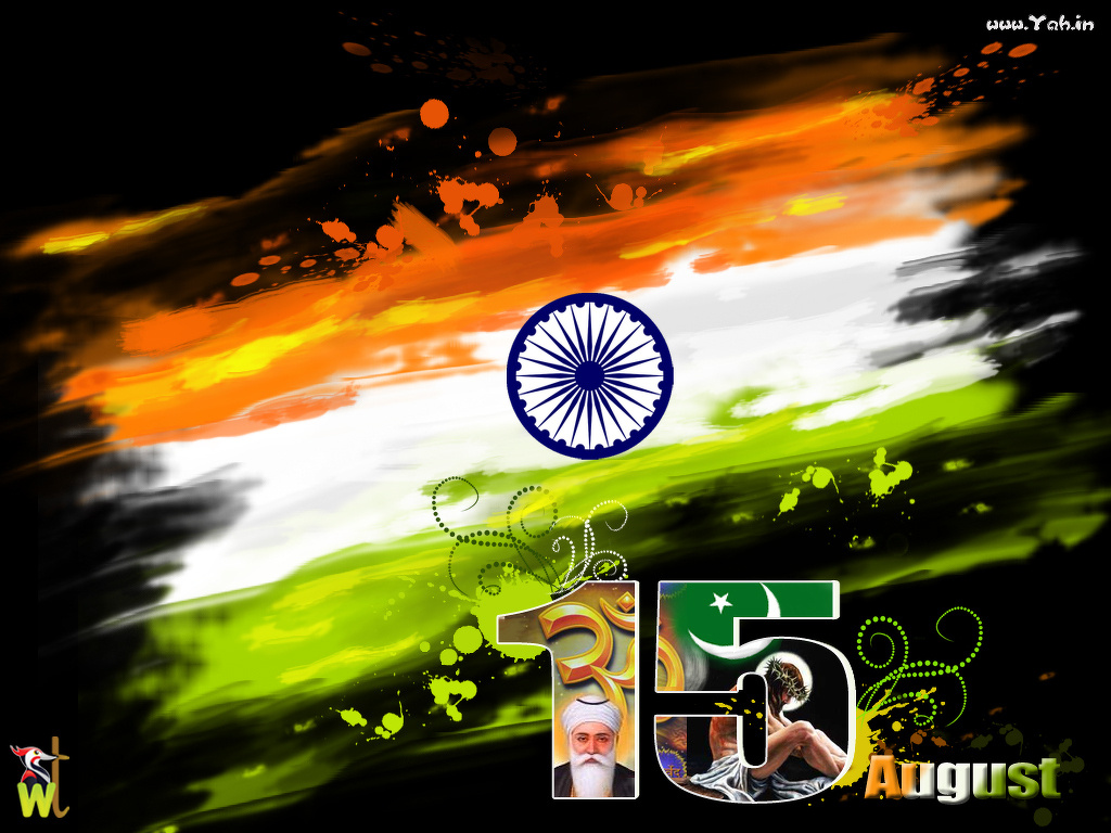 1024x768 Occasions Indian Flag Painting Independence Day Wallpapers - Independence Day Painting