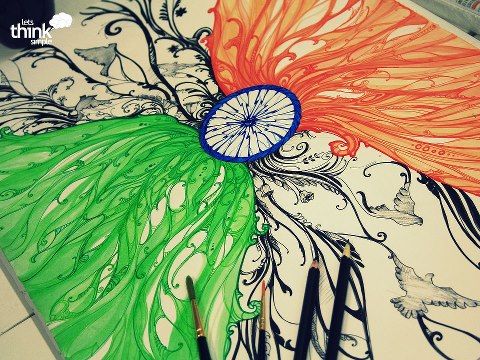 480x360 Wish You Happy Independence Day! - Independence Day Painting