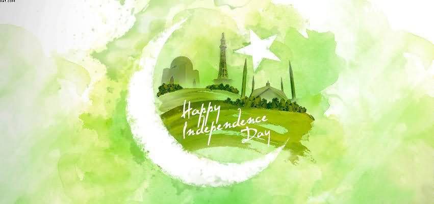 851x400 Beautiful Painting Pakistan Independence Day Photo - Independence Day Painting