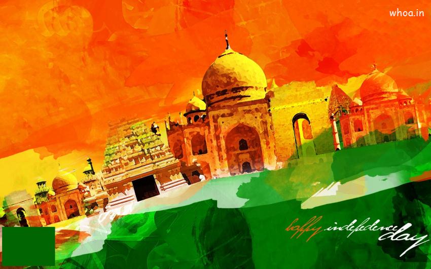850x531 Happy Independence Day Painting Art Wallpaper - Independence Day Painting