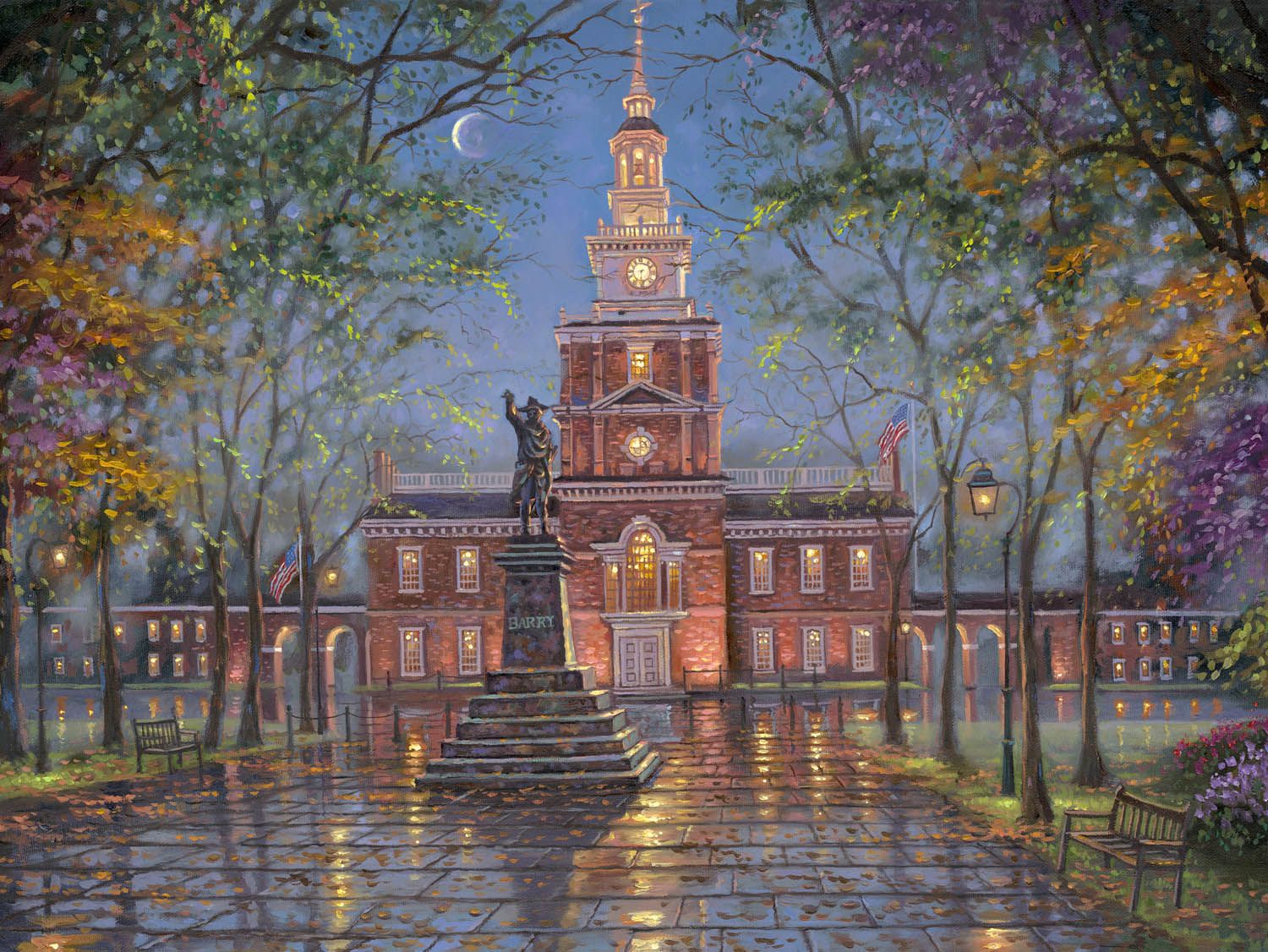 1500x1126 Independence Hall ~ Philadelphia, Pennsylvania ~ By Robert Finale - Independence Hall Painting