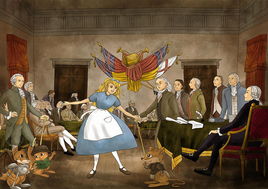 900x636 Tammy In Independence Hall Painting By Reynold Jay - Independence Hall Painting