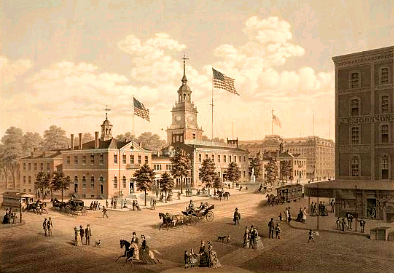 1265x878 Free Materials - Independence Hall Painting