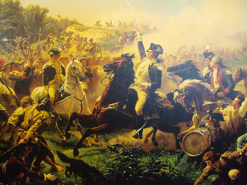 1024x768 Painting Of War Of Independence Battle - Independence Painting
