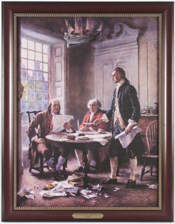 600x766 Executive Gallery Painting The Writing The Declaration - Independence Painting