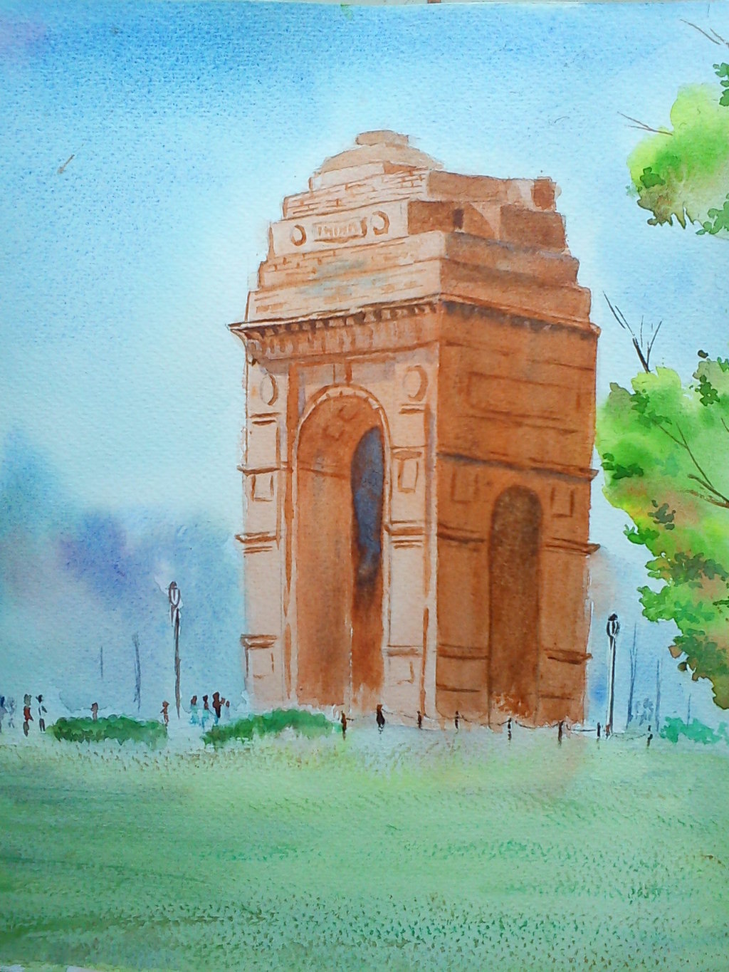 1024x1365 India Gate By Diptiart - India Gate Painting