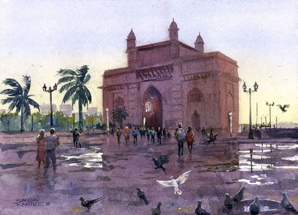 600x434 India Gate Painting Sanjay Kamble Haimchar - India Gate Painting