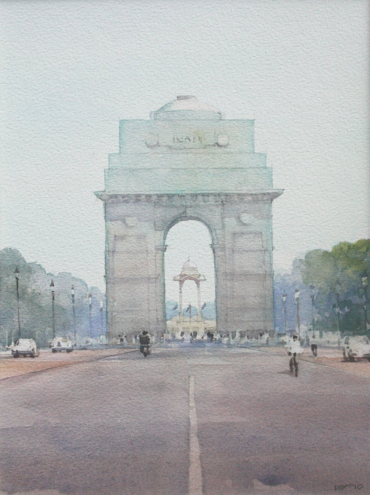 1197x1600 Painting Shadows India Gate, Delhi - India Gate Painting