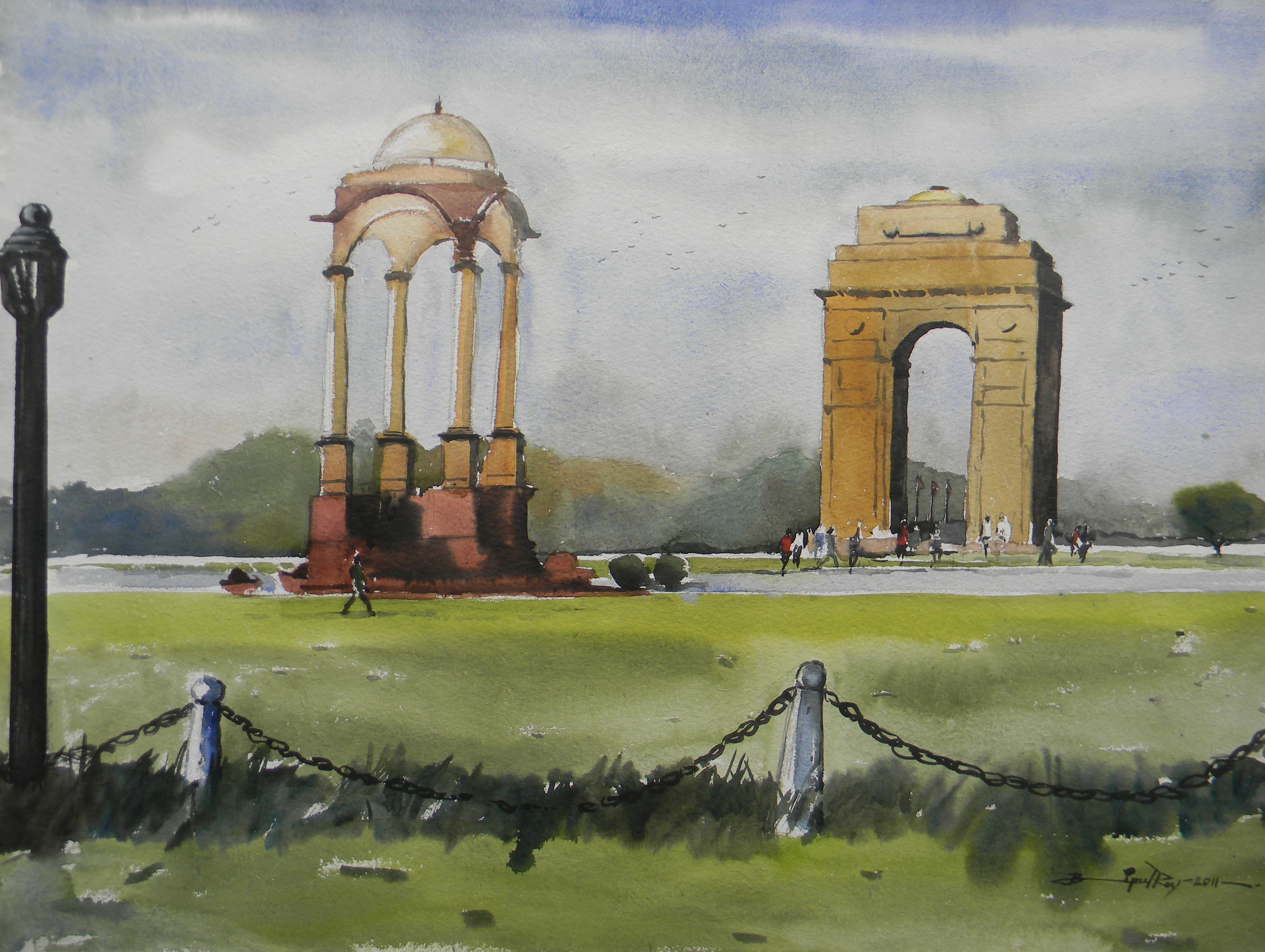 3952x2976 Buy Painting India Gate 2 Artwork No 8171 By Indian Artist Bipul Roy - India Gate Painting