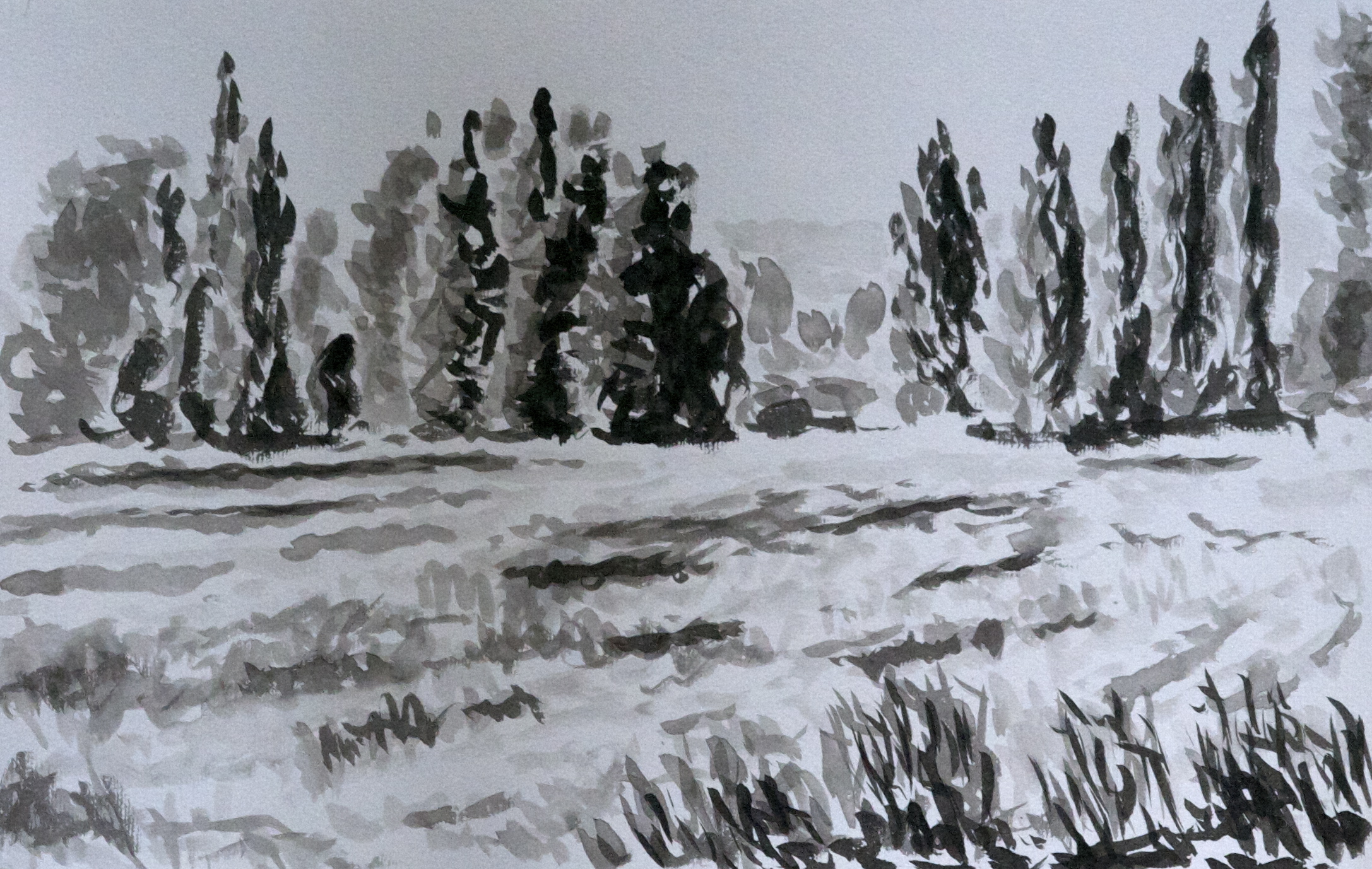 easy india ink painting