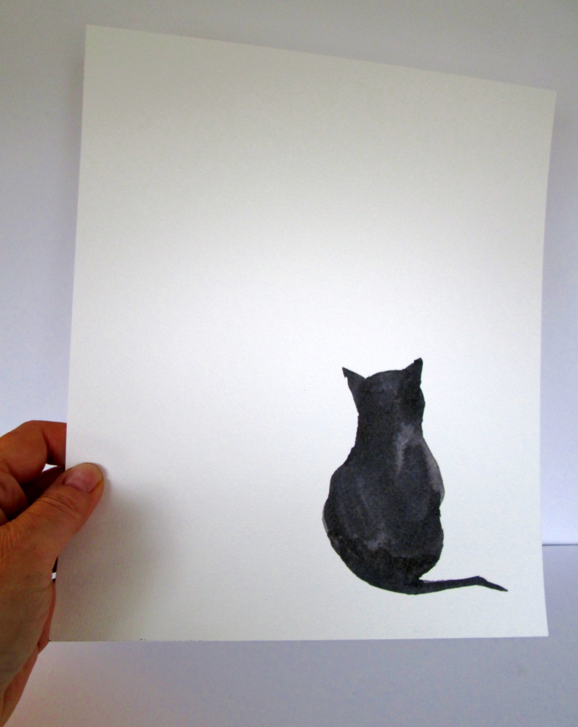 1193x1500 India Ink Abstract Painting Archival Art Print Cat Painting - India Ink Painting