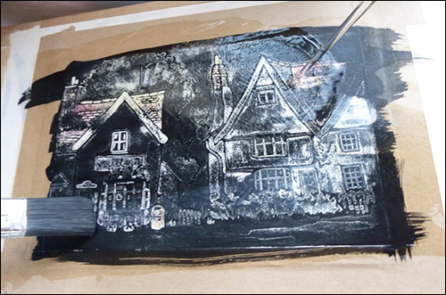 500x331 Painting Walkthrough My India Ink And Gouache Resist Technique - India Ink Painting