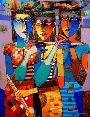 Indian Abstract Painting at PaintingValley.com | Explore collection of ...