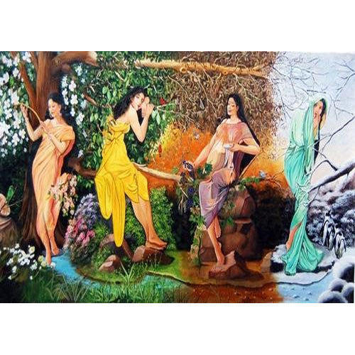 500x500 Indian Acrylic Painting - Indian Acrylic Painting