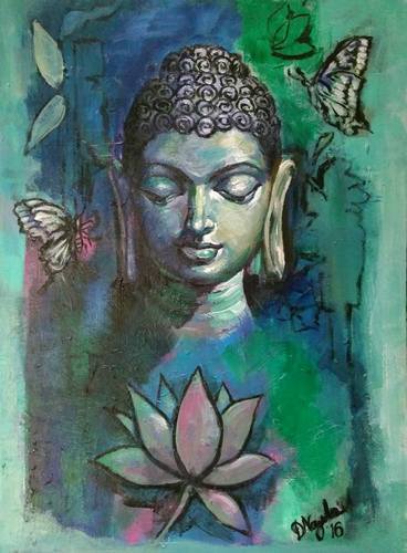 368x500 Indian Paintings - Indian Buddha Painting