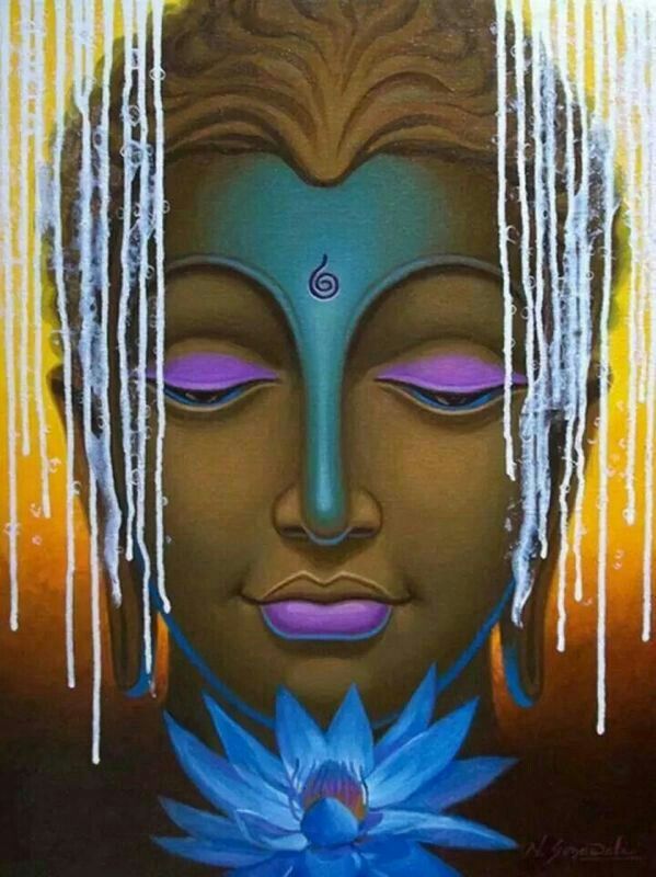 599x800 Pin By Dipali On Eternal Divine Bliss Om - Indian Buddha Painting