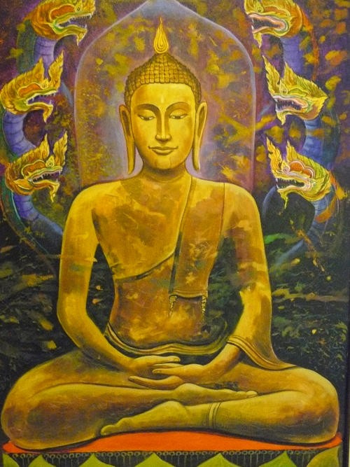 500x667 Visit 4 Sacred Places Of Buddhism In India - Indian Buddha Painting