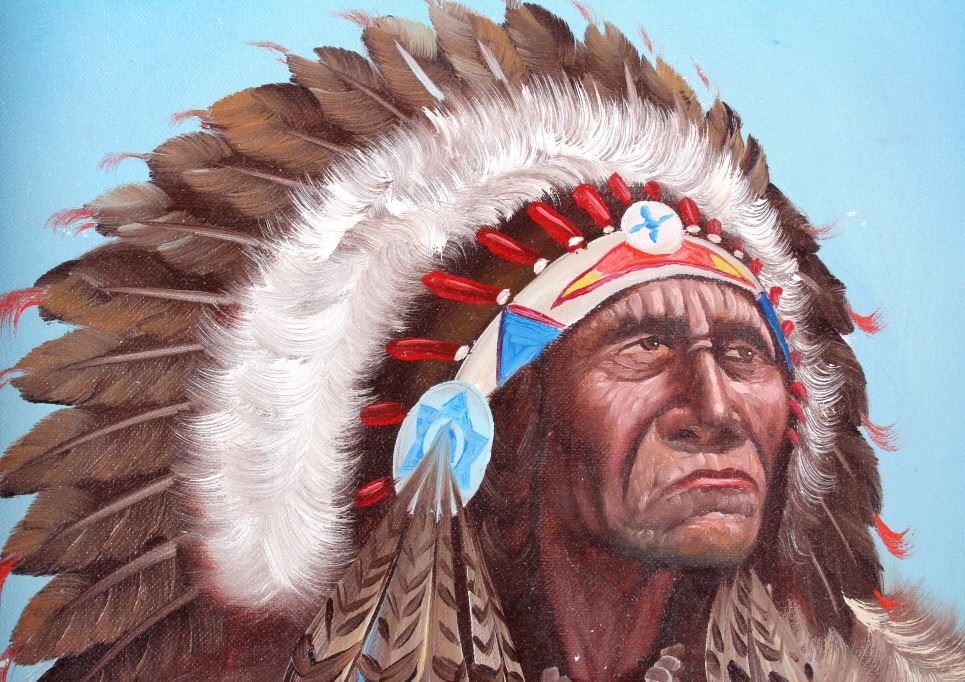 Indian Chief Painting at PaintingValley.com | Explore collection of ...