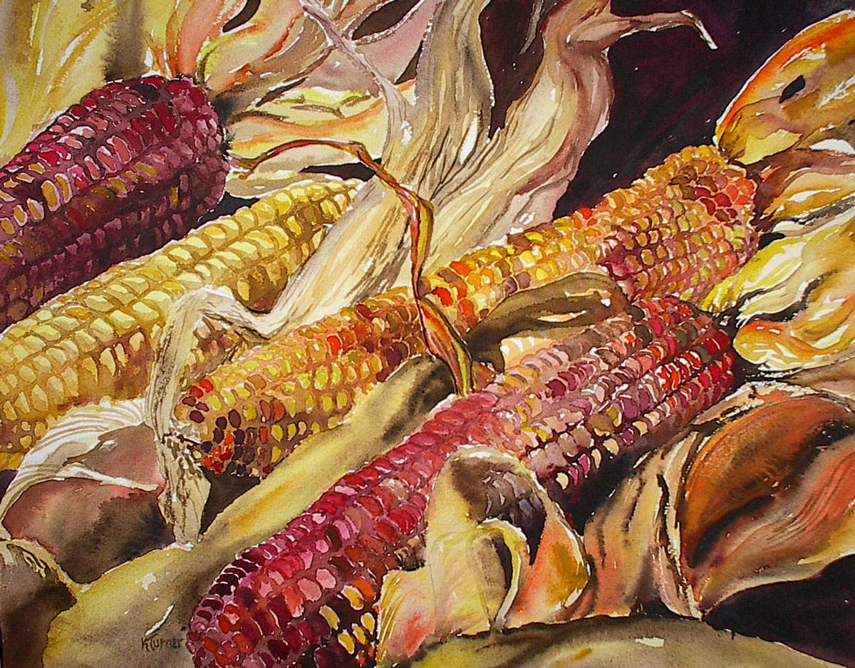 1200x938 Vibrant Indian Corn Painting Katieturnerartblog - Indian Corn Painting
