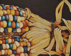 235x186 Back To Art Indian Corn Colored Pencil 3 4 5 By Krenelkadecker - Indian Corn Painting