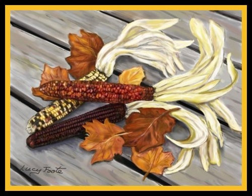 500x389 Indian Corn - Indian Corn Painting