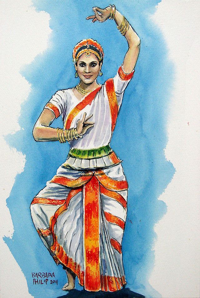 640x955 Indian Dancer - Indian Dance Painting