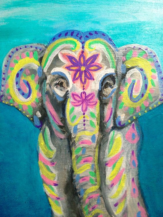 570x760 216 Best Elephants Images On Elephants, Elephant Love - Indian Elephant Painting