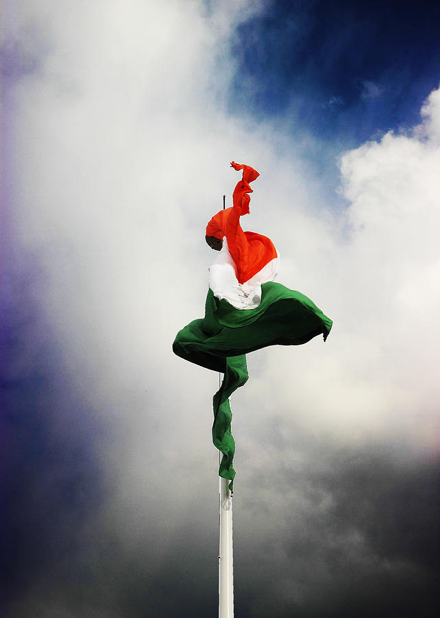 642x900 Indian Flag Photograph By Sandeep Nair - Indian Flag Painting